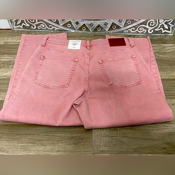 LUCKY Brand 90’s Loose High Rise Cropped Pink Button Fly - Picture 5 of 13